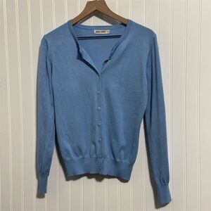 Grace Karin Light Blue Cardigan M Fitted‎ Knit Balletcore Academia Button Top